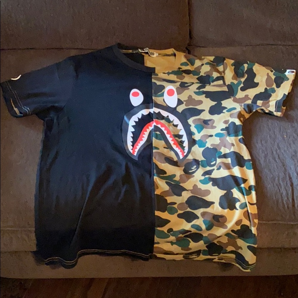 A Bathing Ape - Camo/Black Shirt - BAPE